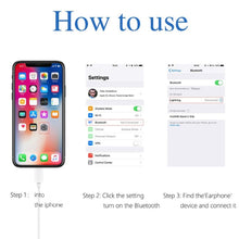 Load image into Gallery viewer, GL069 8 Pin Port Bluetooth Module Pop-up Window Wired Stereo Earphones with Mic