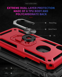 For iPhone XS Max Sergeant Armor Shockproof TPU + PC Protective Case with 360 Degree Rotation Holder