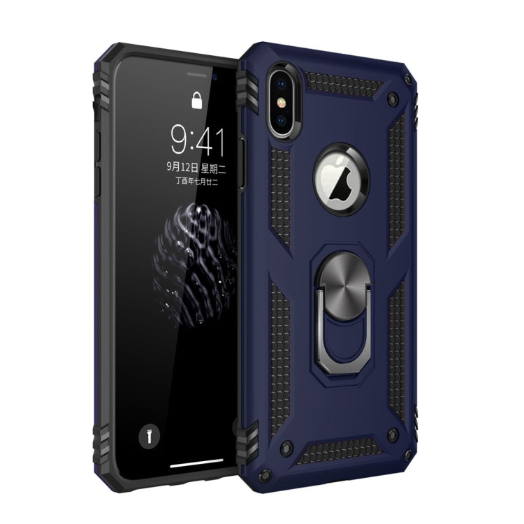 For iPhone XS Max Sergeant Armor Shockproof TPU + PC Protective Case with 360 Degree Rotation Holder