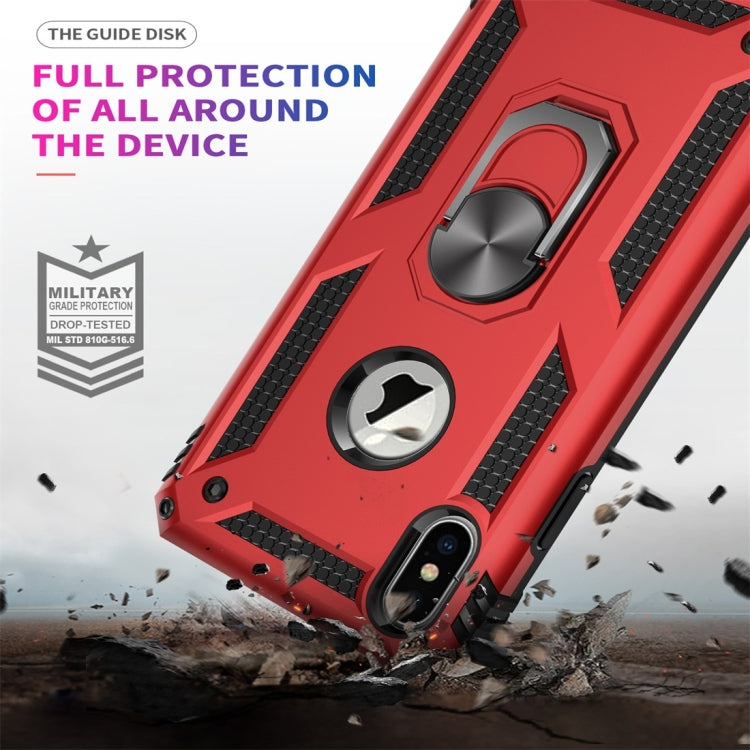 For iPhone XS Max Sergeant Armor Shockproof TPU + PC Protective Case with 360 Degree Rotation Holder