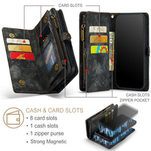 Load image into Gallery viewer, For iPhone XS Max CaseMe Detachable Multifunctional Horizontal Flip Leather Case with Card Slot &amp; Holder &amp; Zipper Wallet &amp; Photo Frame