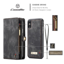 Load image into Gallery viewer, For iPhone XS Max CaseMe Detachable Multifunctional Horizontal Flip Leather Case with Card Slot &amp; Holder &amp; Zipper Wallet &amp; Photo Frame