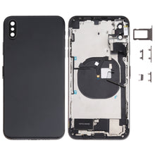 Load image into Gallery viewer, Battery Back Cover Assembly (with Side Keys &amp; Speaker Ringer Buzzer &amp; Motor &amp; Camera Lens &amp; Card Tray &amp; Power Button + Volume Button + Charging Port + Signal Flex Cable &amp; Wireless Charging Module) for iPhone XS Max