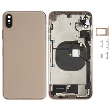 Load image into Gallery viewer, Battery Back Cover Assembly (with Side Keys &amp; Speaker Ringer Buzzer &amp; Motor &amp; Camera Lens &amp; Card Tray &amp; Power Button + Volume Button + Charging Port + Signal Flex Cable &amp; Wireless Charging Module) for iPhone XS Max