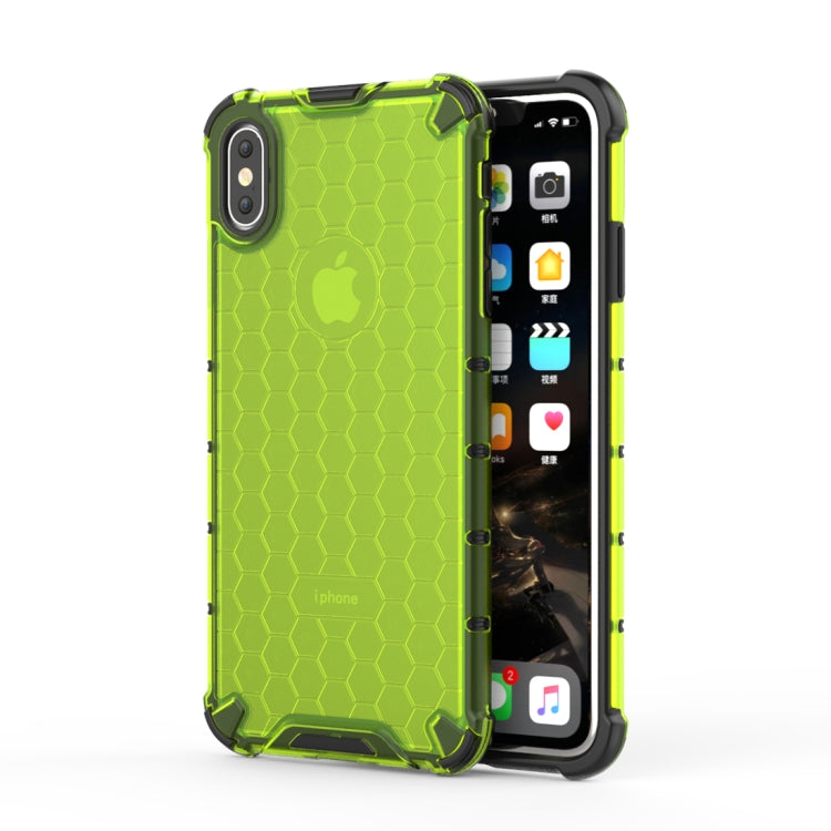 For iPhone XS Max Shockproof Honeycomb PC + TPU Protective Case