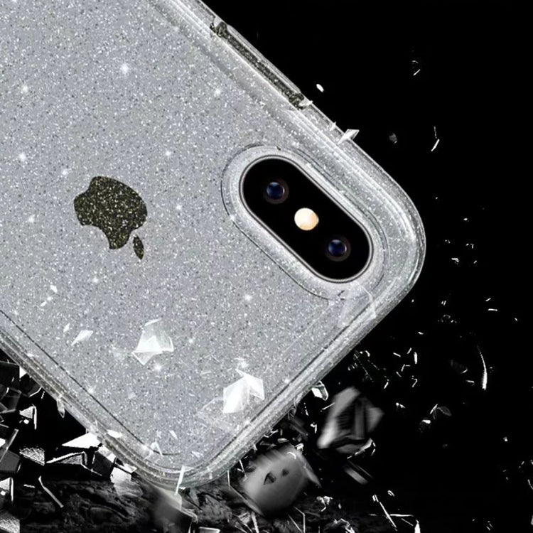 For iPhone XS Max Shockproof Terminator Style Glitter Powder Protector Case, iPhone XS Max (White), iPhone XS Max (Pink), iPhone XS Max (Grey)