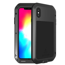 Load image into Gallery viewer, For iPhone XS Max LOVE MEI Powerful Dustproof Shockproof Anti-slip Metal + Silicone Combination Case, For XS Max