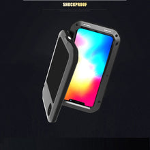Load image into Gallery viewer, For iPhone XS Max LOVE MEI Powerful Dustproof Shockproof Anti-slip Metal + Silicone Combination Case, For XS Max