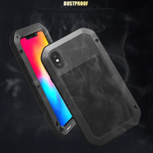 Load image into Gallery viewer, For iPhone XS Max LOVE MEI Powerful Dustproof Shockproof Anti-slip Metal + Silicone Combination Case, For XS Max