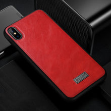 Load image into Gallery viewer, For iPhone XS Max SULADA Shockproof TPU + Handmade Leather Case