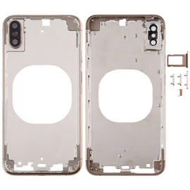 Transparent Back Cover with Camera Lens & SIM Card Tray & Side Keys for iPhone XS Max