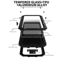 Load image into Gallery viewer, For iPhone XS Max Waterproof Dustproof Shockproof Aluminum Alloy + Tempered Glass + Silicone Case