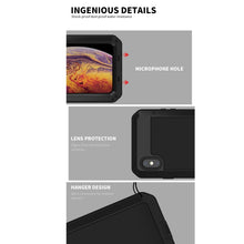 Load image into Gallery viewer, For iPhone XS Max Waterproof Dustproof Shockproof Aluminum Alloy + Tempered Glass + Silicone Case, iPhone XS Max