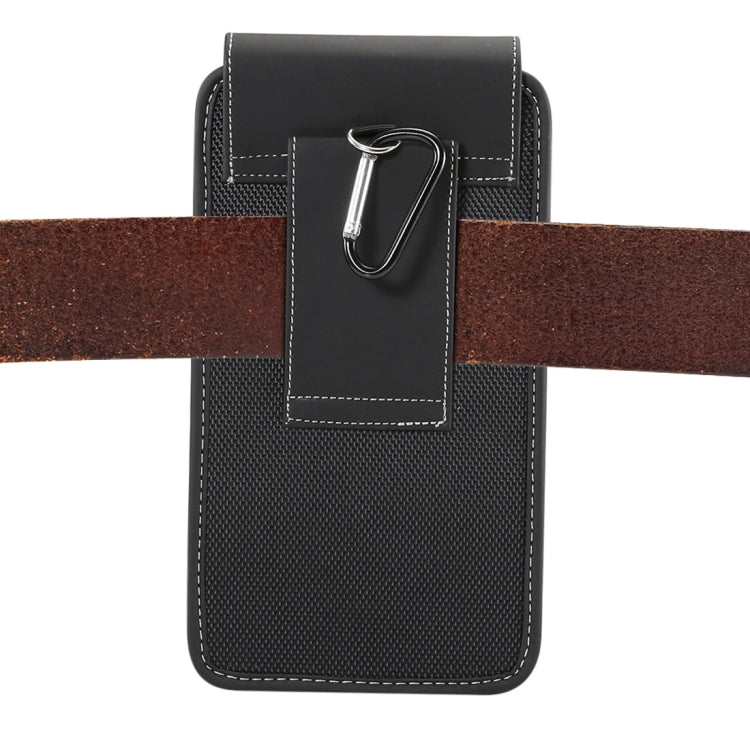 5. 5 inch Phones Universal Hanging Waist Oxford Cloth Case Bag with Carabiner