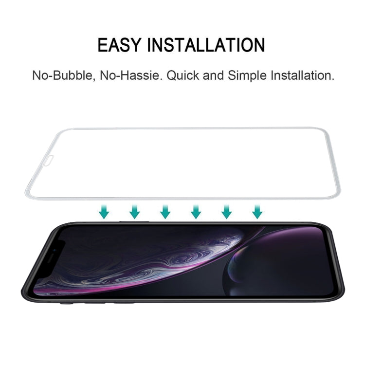 For iPhone 11 / XR 9H 2.5D Ultrathin Silk-screen Carbon Fiber Full Screen Protector Film, For XR