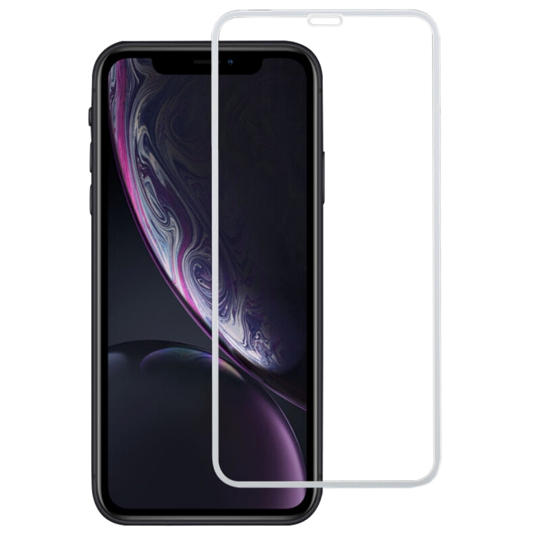 For iPhone 11 / XR 9H 2.5D Ultrathin Silk-screen Carbon Fiber Full Screen Protector Film, For XR