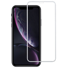 For iPhone 11 / XR 9H 2.5D Ultrathin Silk-screen Carbon Fiber Full Screen Protector Film, For XR