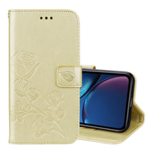 Load image into Gallery viewer, For iPhone XR Rose Embossed Horizontal Flip PU Leather Case,  with Holder &amp; Card Slots &amp; Wallet, For XR
