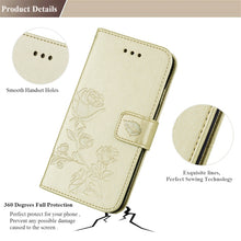 Load image into Gallery viewer, For iPhone XR Rose Embossed Horizontal Flip PU Leather Case,  with Holder &amp; Card Slots &amp; Wallet, For XR