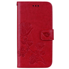 Load image into Gallery viewer, For iPhone XR Rose Embossed Horizontal Flip PU Leather Case,  with Holder &amp; Card Slots &amp; Wallet, For XR