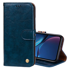 Load image into Gallery viewer, For iPhone XR Business Style Oil Wax Texture Horizontal Flip Leather Case with Holder &amp; Card Slots &amp; Wallet, For iPhone XR