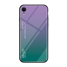 Load image into Gallery viewer, For iPhone XR Gradient Color Glass Case
