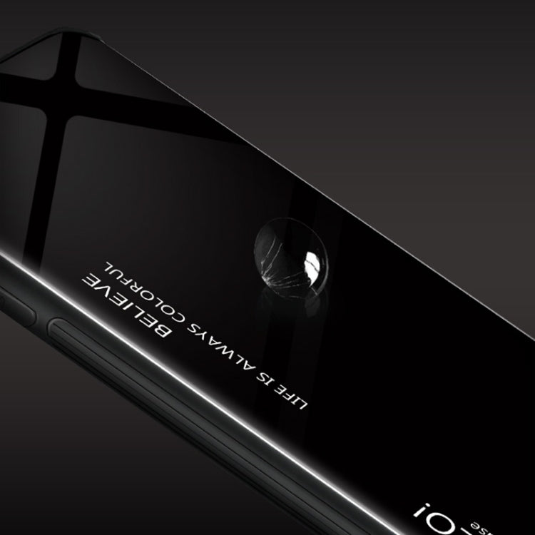 For iPhone XR Gradient Color Glass Case