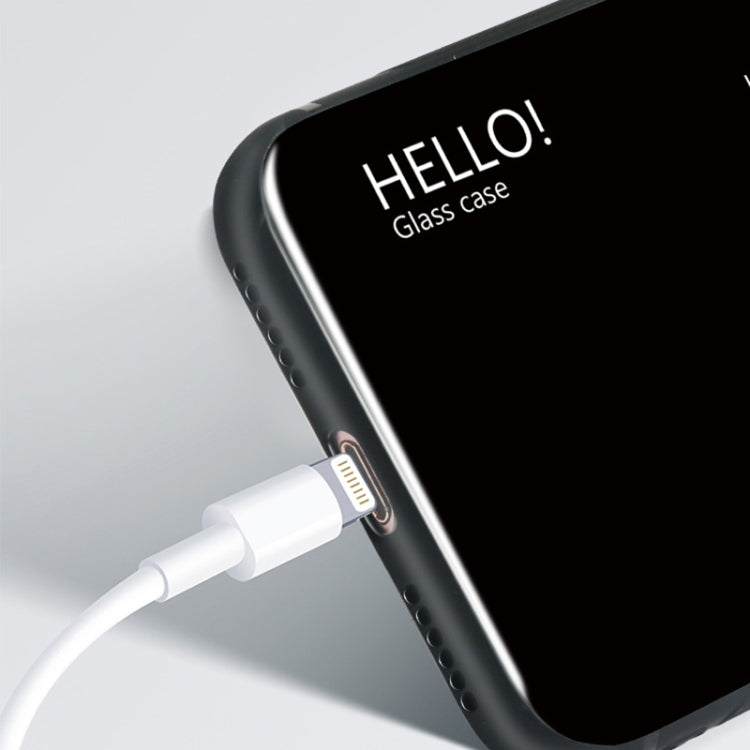 For iPhone XR Gradient Color Glass Case