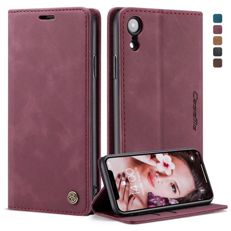 For iPhone XR CaseMe-013 Multifunctional Retro Frosted Horizontal Flip Leather Case with Card Slot & Holder & Wallet