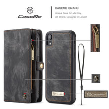 Load image into Gallery viewer, For iPhone XR CaseMe Detachable Multifunctional Horizontal Flip Leather Case with Card Slot &amp; Holder &amp; Zipper Wallet &amp; Photo Frame