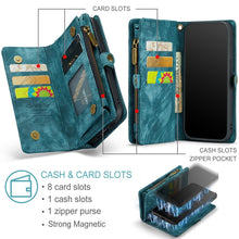 Load image into Gallery viewer, For iPhone XR CaseMe Detachable Multifunctional Horizontal Flip Leather Case with Card Slot &amp; Holder &amp; Zipper Wallet &amp; Photo Frame, For iPhone XR, For iPhone  XR