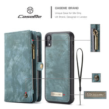 Load image into Gallery viewer, For iPhone XR CaseMe Detachable Multifunctional Horizontal Flip Leather Case with Card Slot &amp; Holder &amp; Zipper Wallet &amp; Photo Frame, For iPhone XR, For iPhone  XR