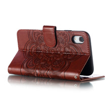 Load image into Gallery viewer, For iPhone XR Mandala Embossing Pattern Horizontal Flip Leather Case with Holder &amp; Card Slots &amp; Wallet &amp; Photo Frame, iPhone XR