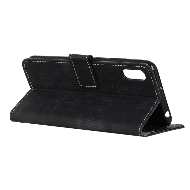 For iPhone XR Crocodile Texture Horizontal Flip Leather Case with Holder & Wallet & Card Slots & Photo Frame