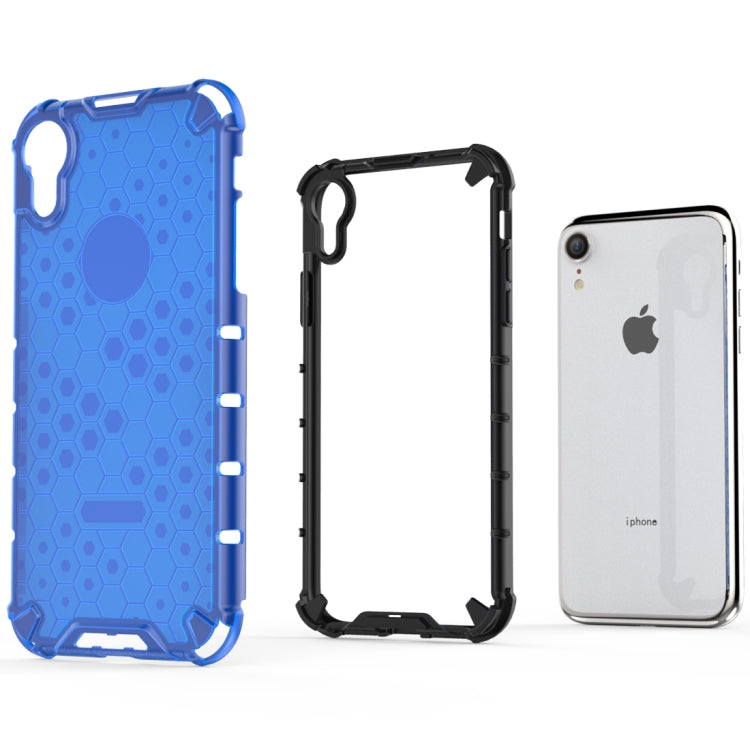 For iPhone XR Shockproof Honeycomb PC + TPU Protective Case