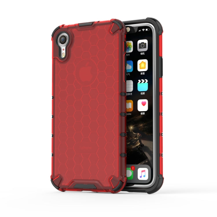For iPhone XR Shockproof Honeycomb PC + TPU Protective Case