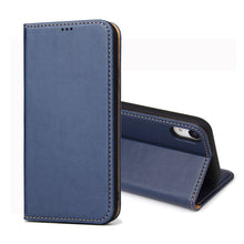 Load image into Gallery viewer, For iPhone XR Dermis Texture PU Horizontal Flip Leather Case with Holder &amp; Card Slots &amp; Wallet