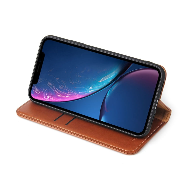 For iPhone XR Dermis Texture PU Horizontal Flip Leather Case with Holder & Card Slots & Wallet