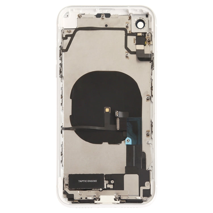 Battery Back Cover Assembly (with Side Keys & Speaker Ringer Buzzer & Motor & Camera Lens & Card Tray & Power Button + Volume Button + Charging Port + Signal Flex Cable & Wireless Charging Module) for iPhone XR