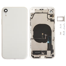 Load image into Gallery viewer, Battery Back Cover Assembly (with Side Keys &amp; Speaker Ringer Buzzer &amp; Motor &amp; Camera Lens &amp; Card Tray &amp; Power Button + Volume Button + Charging Port + Signal Flex Cable &amp; Wireless Charging Module) for iPhone XR, For iPhone XR (Full Assembly)           ...