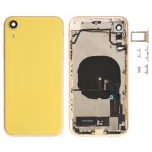 Load image into Gallery viewer, Battery Back Cover Assembly (with Side Keys &amp; Speaker Ringer Buzzer &amp; Motor &amp; Camera Lens &amp; Card Tray &amp; Power Button + Volume Button + Charging Port + Signal Flex Cable &amp; Wireless Charging Module) for iPhone XR, For iPhone XR (Full Assembly)           ...