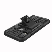 Load image into Gallery viewer, For iPhone XR Tire Texture TPU+PC Shockproof Case with Holder, For iPhone XR, For XR