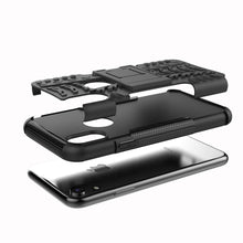 Load image into Gallery viewer, For iPhone XR Tire Texture TPU+PC Shockproof Case with Holder, For iPhone XR, For XR