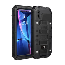 Load image into Gallery viewer, For iPhone XR Waterproof Dustproof Shockproof Zinc Alloy + Silicone Case