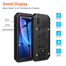 Load image into Gallery viewer, For iPhone XR Waterproof Dustproof Shockproof Zinc Alloy + Silicone Case