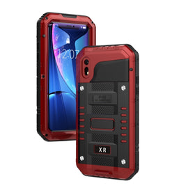 For iPhone XR Waterproof Dustproof Shockproof Zinc Alloy + Silicone Case, iPhone XR