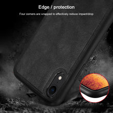 Load image into Gallery viewer, For iPhone XR SULADA Shockproof TPU + Handmade Leather Case