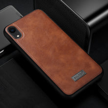 Load image into Gallery viewer, For iPhone XR SULADA Shockproof TPU + Handmade Leather Case