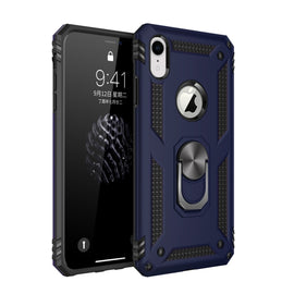 For iPhone XR Armor Shockproof TPU + PC Protective Case with 360 Degree Rotation Holder, For iPhone XR