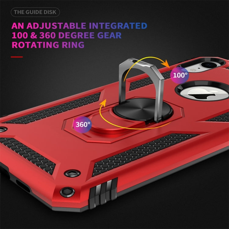 For iPhone XR Armor Shockproof TPU + PC Protective Case with 360 Degree Rotation Holder